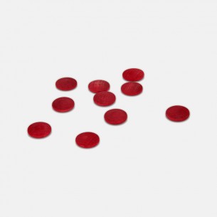NO. 10 WOODEN TOKENS (PAINTED RED)