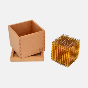 A CUBE OF 1000, GLASS BEADS