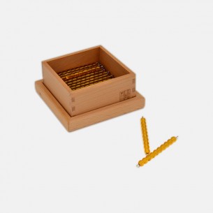 45 GLASS GOLD BEAD BARS WITH BOX