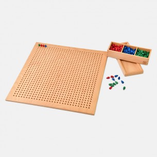 SQUARE ROOT BOARD WITH WOODEN PEGS