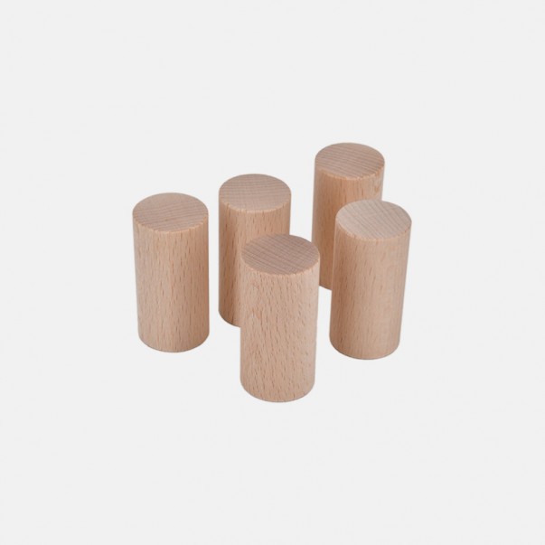 5 CILINDRI IN LEGNO PER LA SCATOLA IMBUCARE