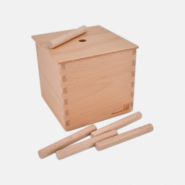 SCATOLA DELL'IMBUCARE CON 5 BASTONCINI IN LEGNO