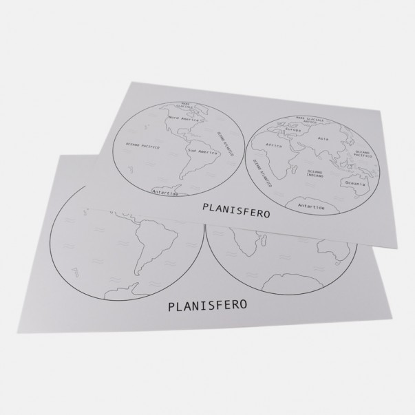 CARTE PER L'INCASTRO DEL PLANISFERO