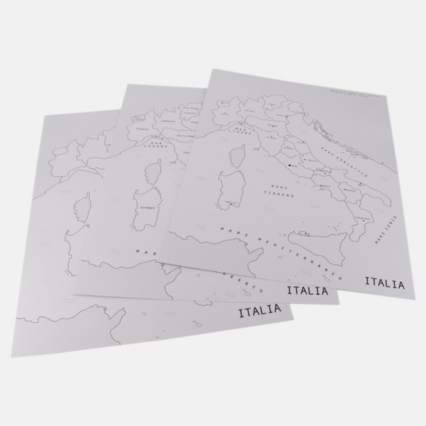 CARDBOARD MAPS FOR THE ITALY INSET