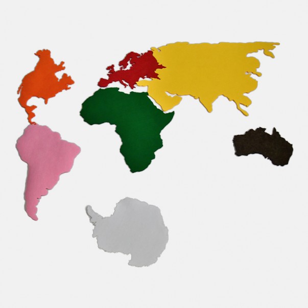 FELT CONTINENT MAP